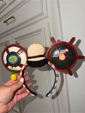 Nautical Pirate jungle cruise Ears Headband - Brown, Green, Cream